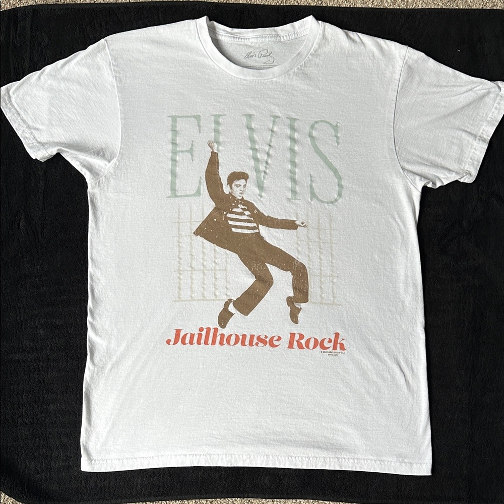 Elvis‎ Presley Jailhouse Rock Graphic Tee - White